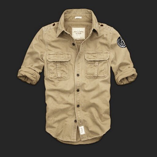 Abercrombie wholesale Homme 2265 Washed Long Chemises