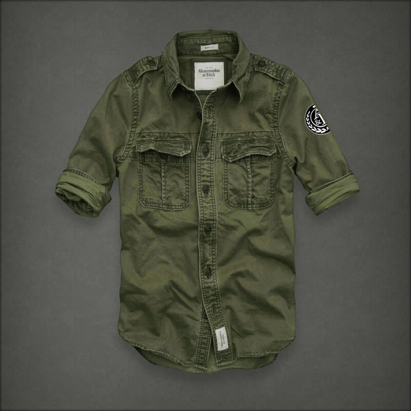 Abercrombie wholesale Homme 2267 Washed Long Chemises