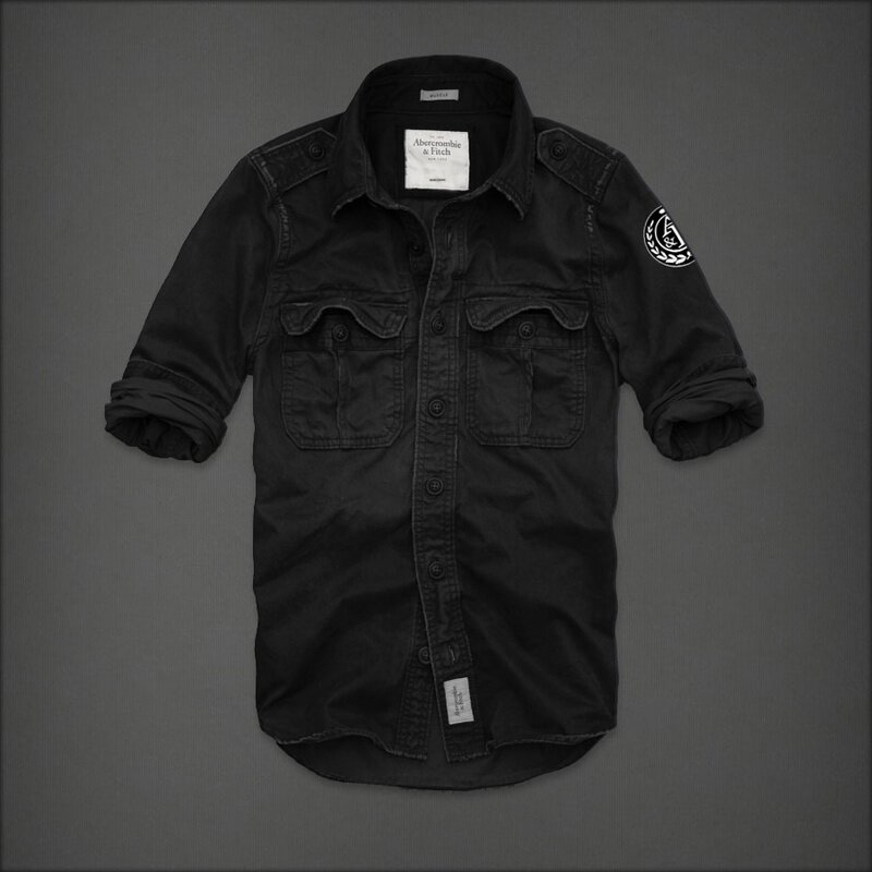 Abercrombie wholesale Homme 2270 Washed Long Chemises