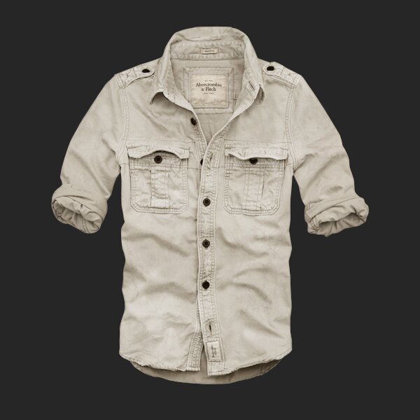 Abercrombie wholesale Homme 2272 Washed Long Chemises