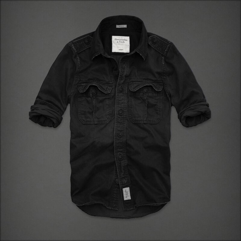 Abercrombie wholesale Homme 2273 Washed Long Chemises
