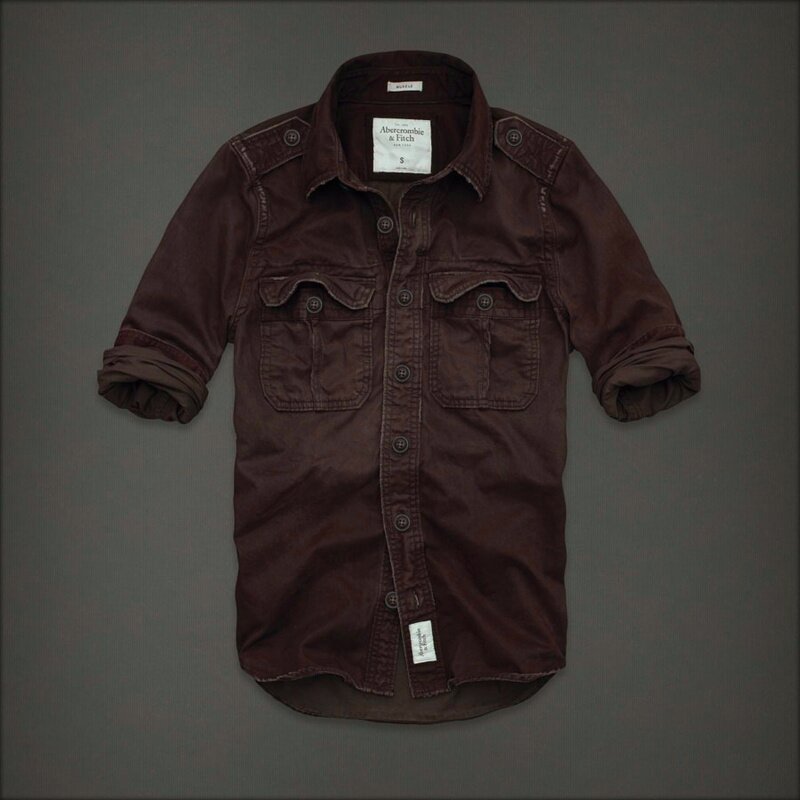 Abercrombie wholesale Homme 2275 Washed Long Chemises