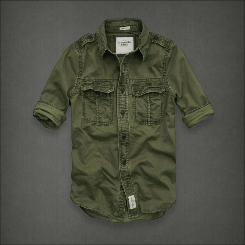 Abercrombie wholesale Homme 2278 Washed Long Chemises