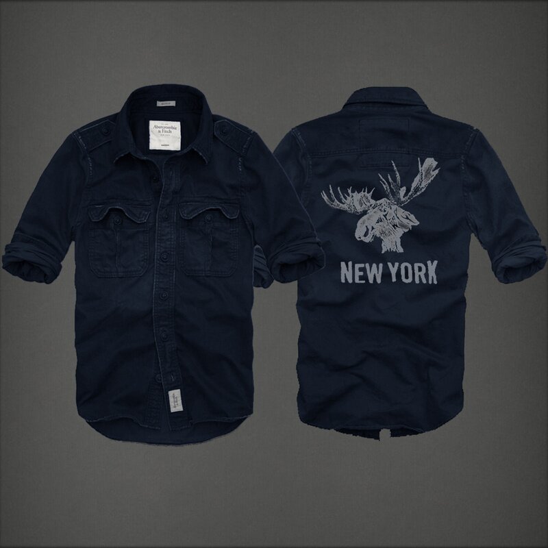 Abercrombie wholesale Homme 2279 Washed Long Chemises