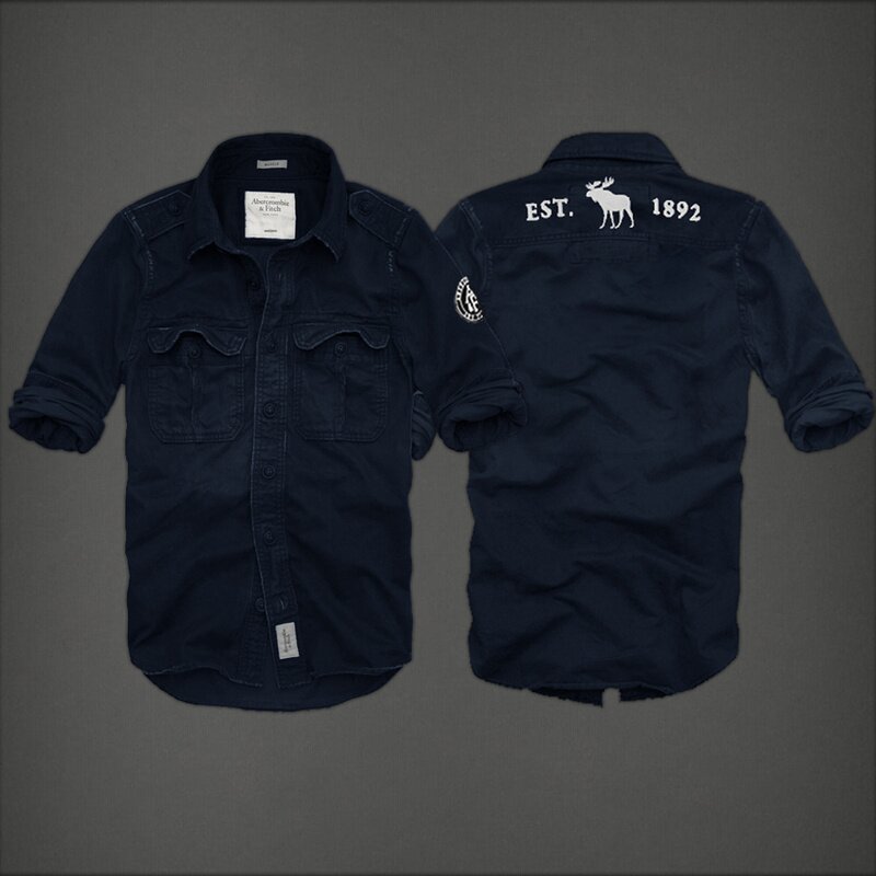 Abercrombie wholesale Homme 2287 Washed Long Chemises