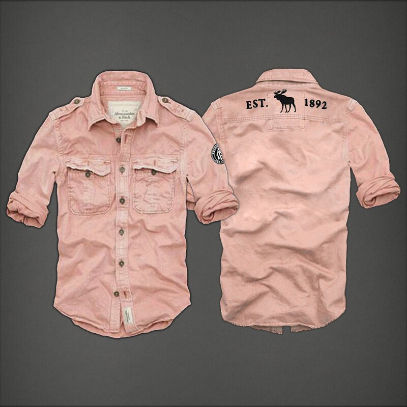 Abercrombie wholesale Homme 2288 Washed Long Chemises