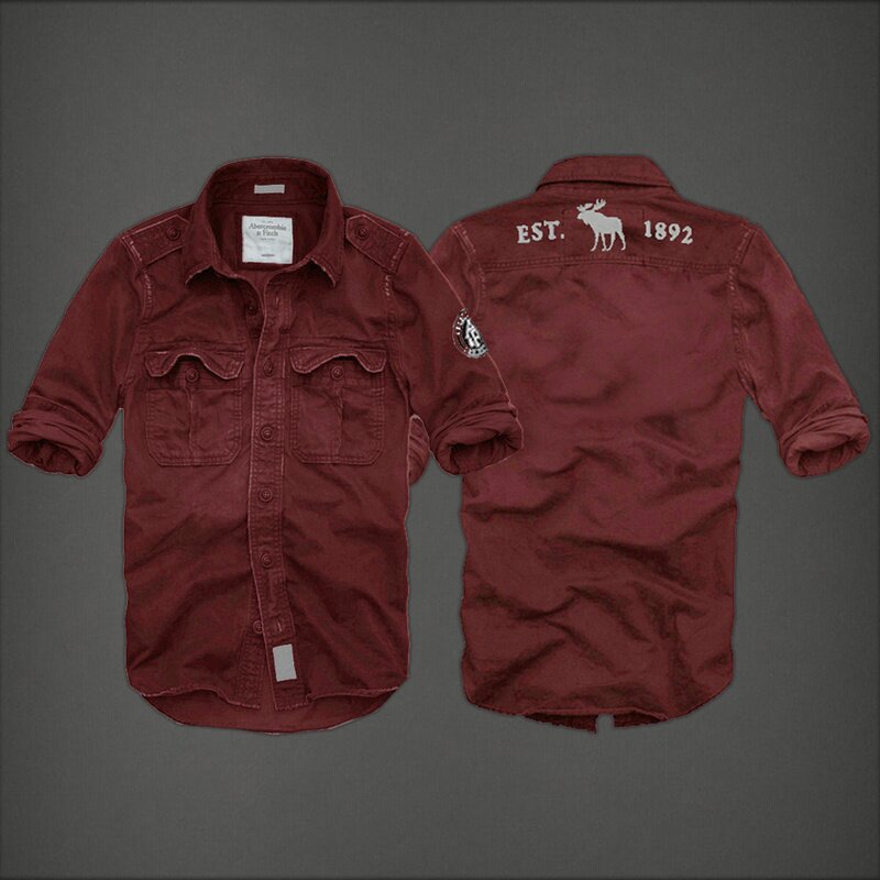Abercrombie wholesale Homme 2290 Washed Long Chemises